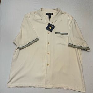 Nat Nast Ivory 100% silk Button Down Shirt. New with Tags!!